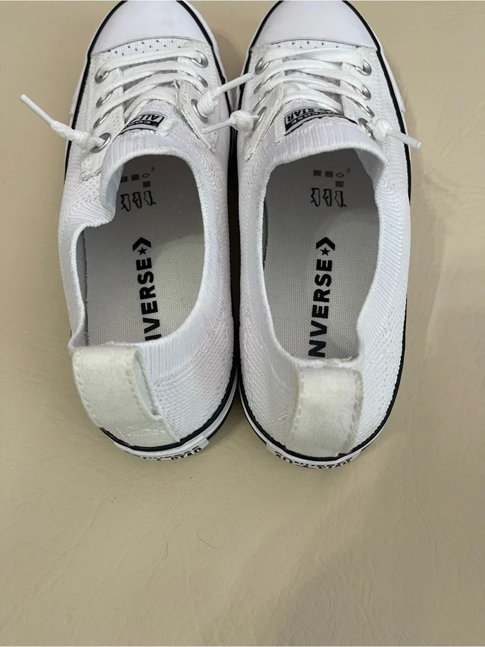 Converse Chuck Taylor All Star Shoreline Knit Slip On Sneaker women Sz 8 white - Picture 4 of 11